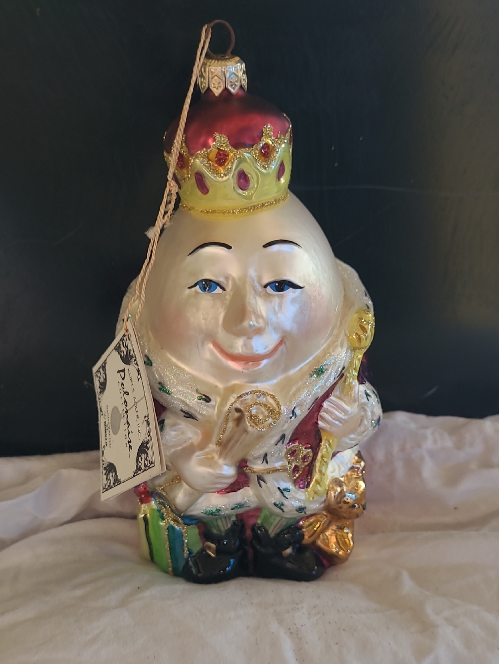 Kurt Adler Humpty Dumpty King Ornament in Red, Gold, Green, Black